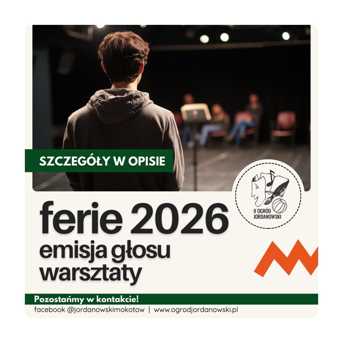 Warsztaty emisji głosu - ferie w Jordanku