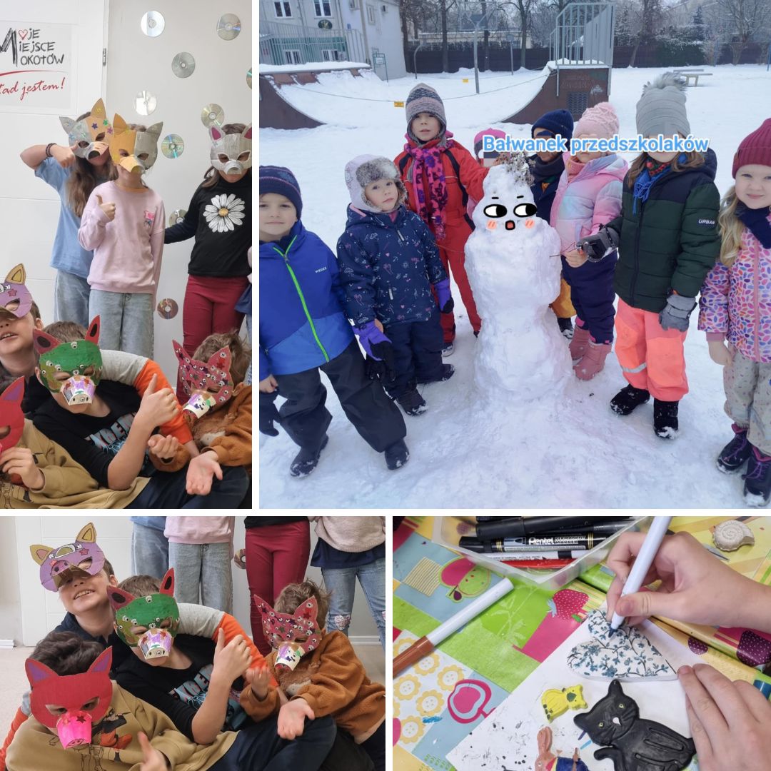 Zajęcia kreatywne i zimowe aktywności podczas ferii zimowych w Ogrodzie.