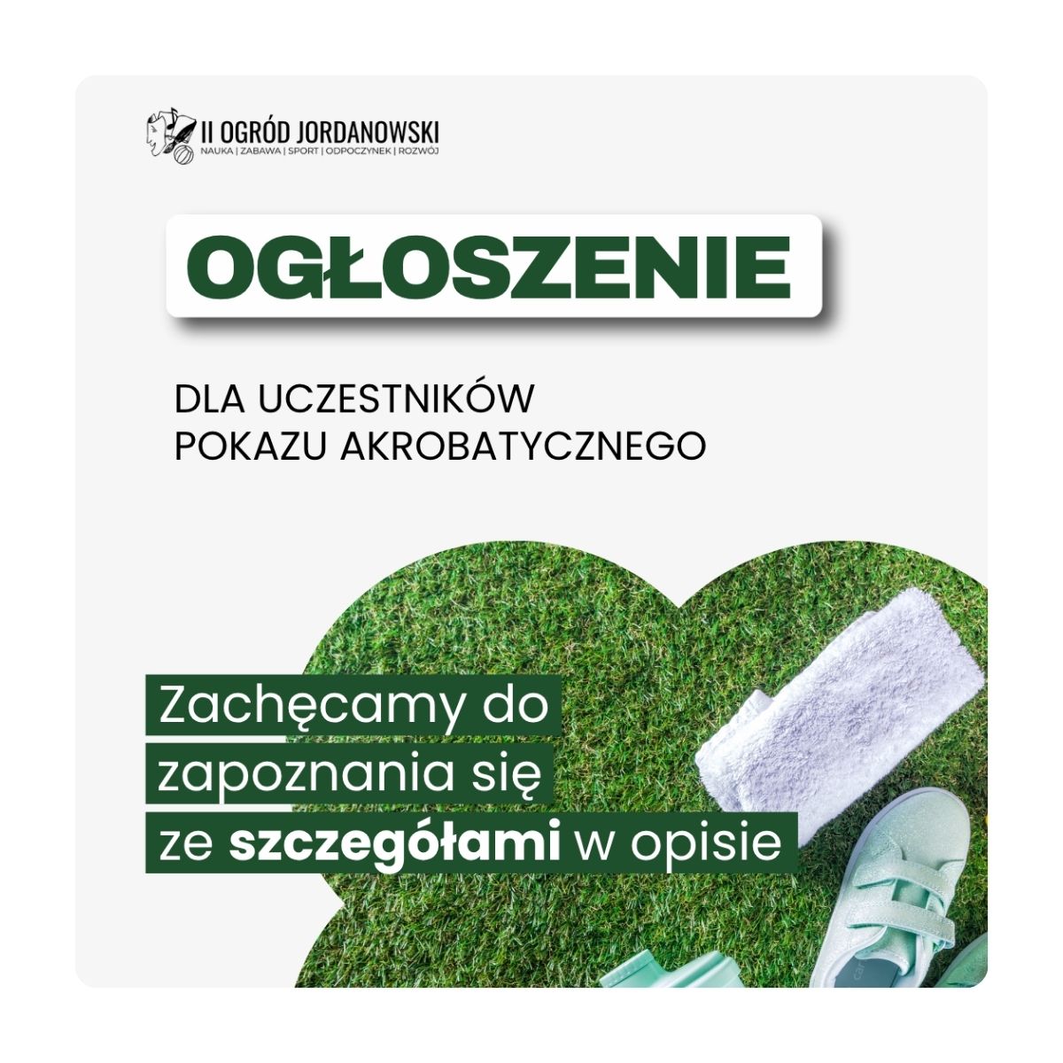 Ogłoszenie dla uczestników pokazu akrobatycznego