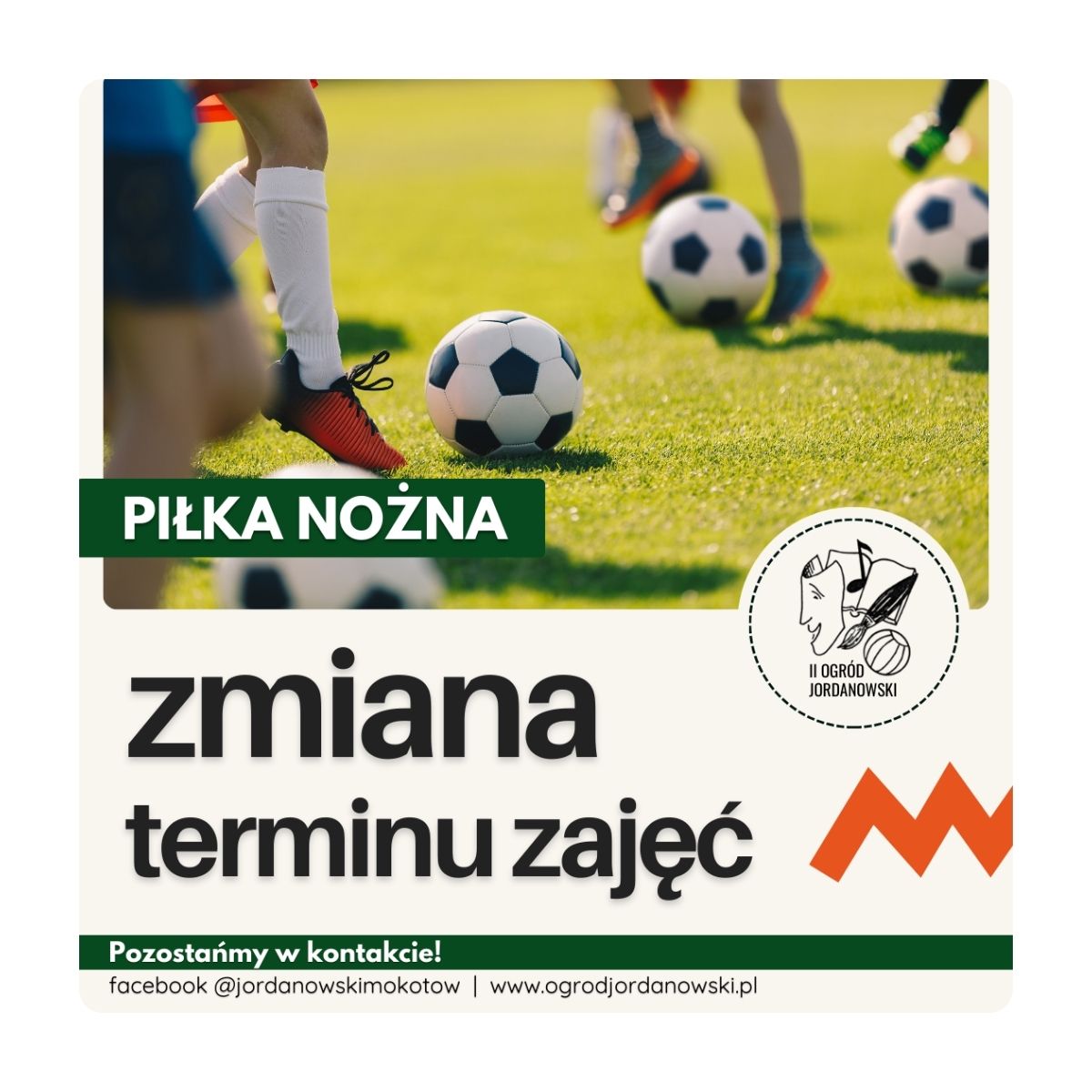 Zmiana terminu zajęć - piłka nożna