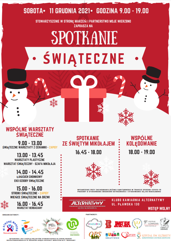Plakat informacyjny Spotkania Świątecznego
